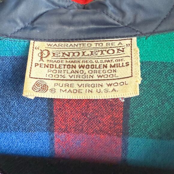 Vtg 70s Pendleton Shirt 100% Wool Plaid Flannel USA Made Button Up Womens XL‎ - Picture 2 of 5